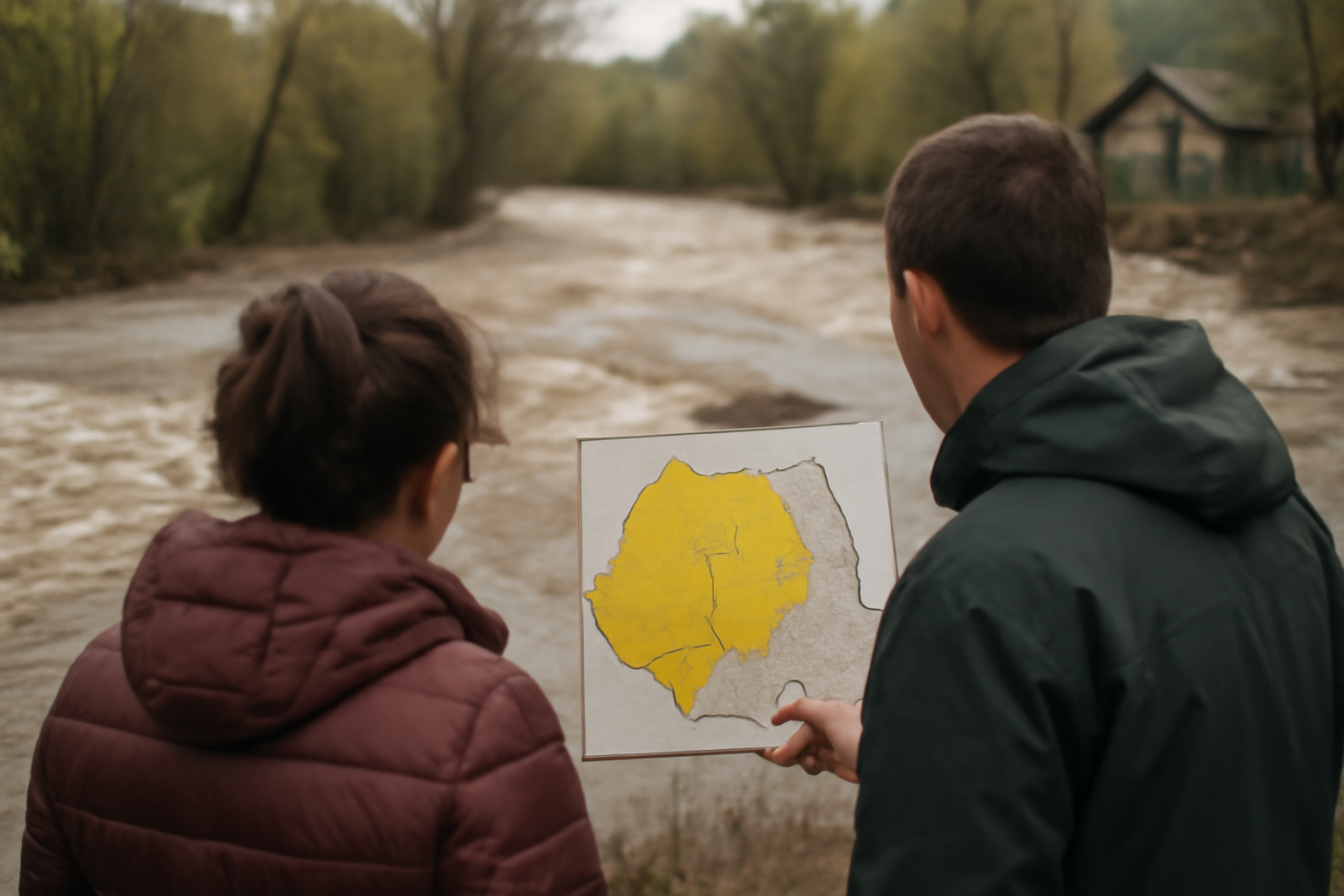 Cod galben de inundații pe râuri din Vrancea – Harta actualizată a zonei afectate