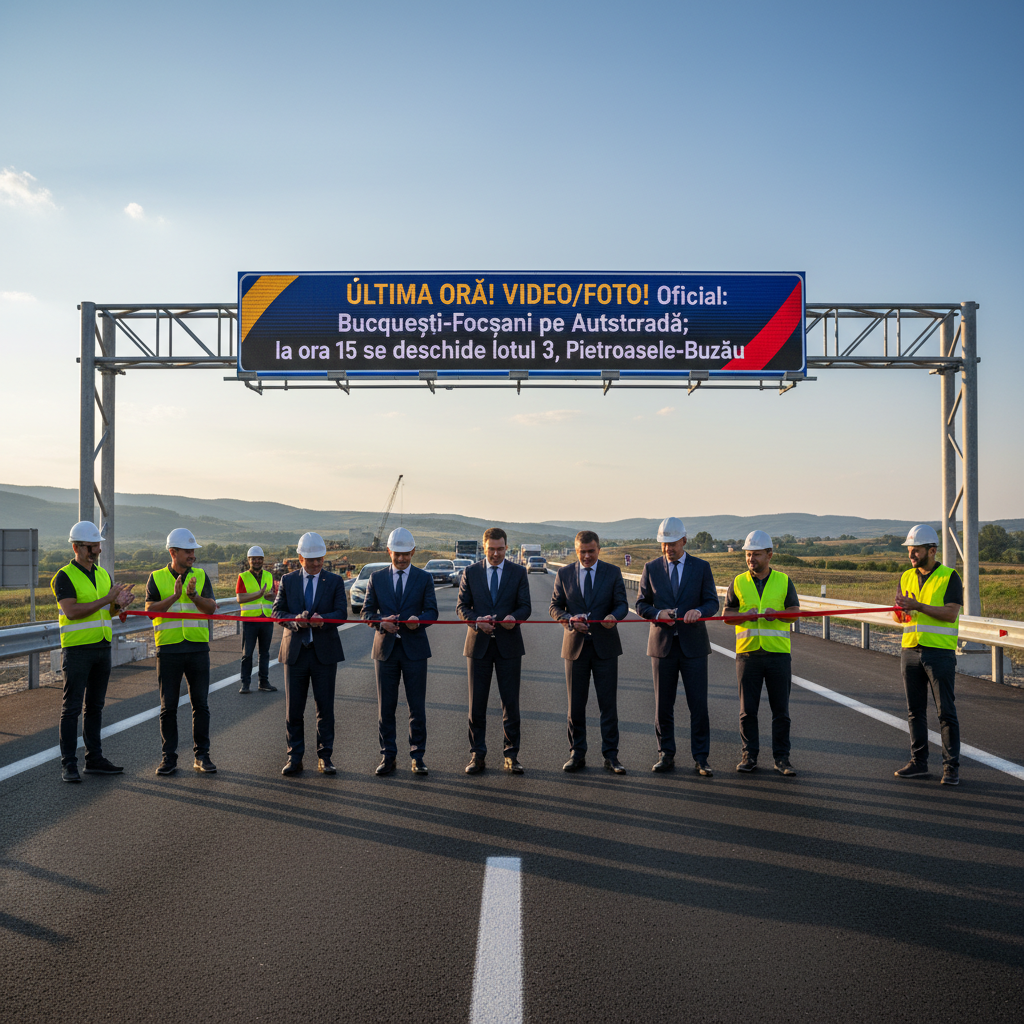 DRDP Confirmă Deschiderea Lotului 3 Autostrada București-Focșani, Pietroasele-Buzău, Azi la Ora 15 – VIDEO/FOTO