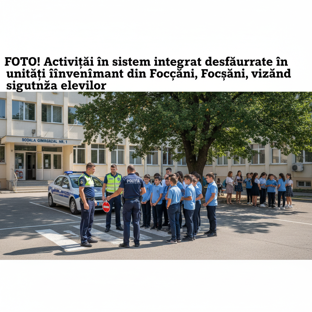 FOTO! Activități integrate în școlile din Focșani pentru creșterea siguranței elevilor