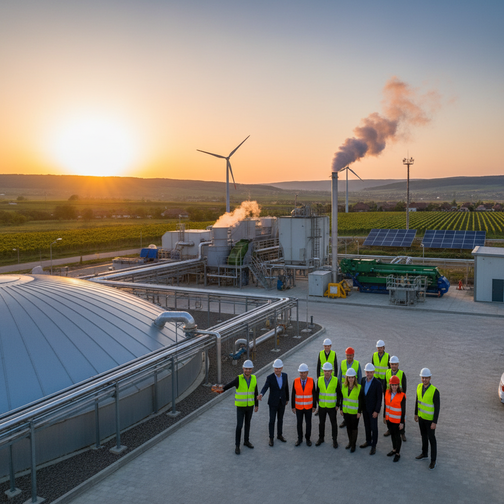 FOTO! Vrancea transformă deșeurile în biogaz și energie electrică, investind în viitor