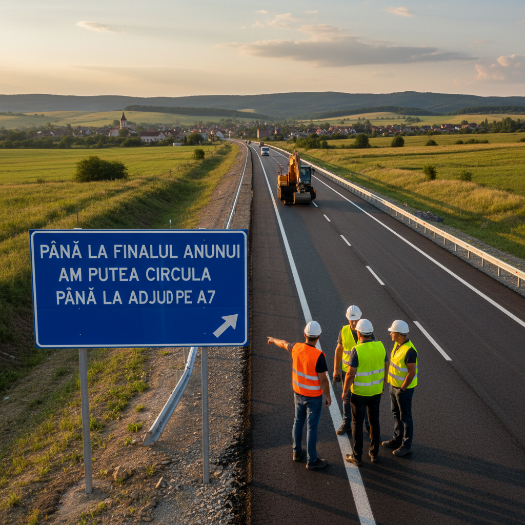 Până la sfârșitul anului, se va putea circula pe A7 până la Adjud