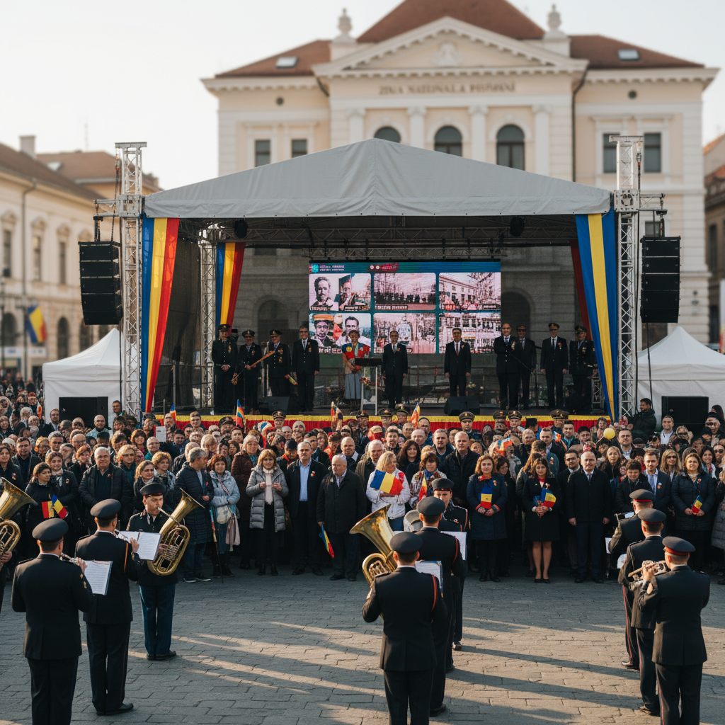 Programul Primăriei Focșani și al instituțiilor subordonate Consiliului Local de Ziua Națională a României