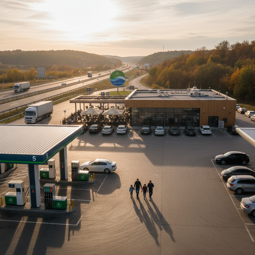 Spațiu de servicii nou deschis pe Autostrada Moldovei, în apropiere de comuna Milcovul