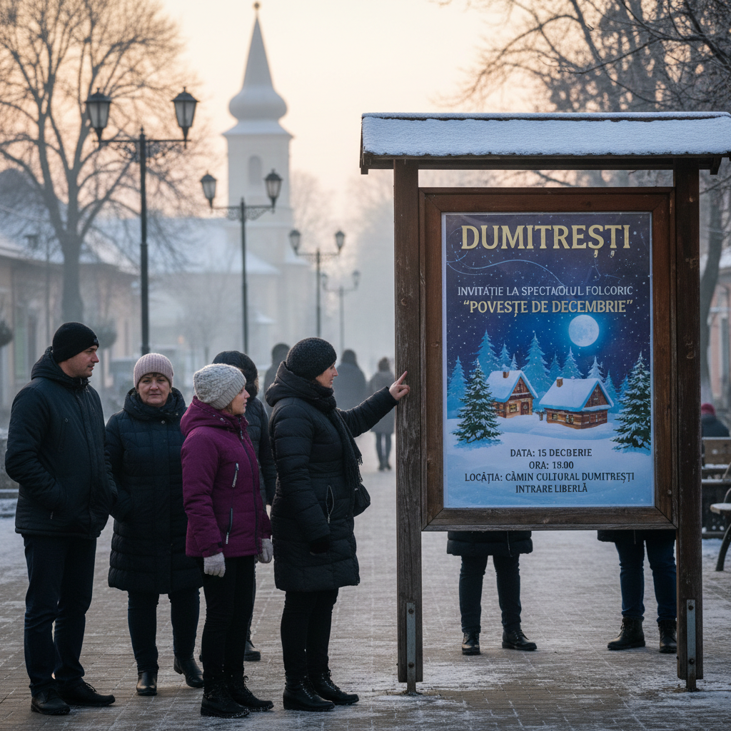 Spectacol Folcloric Poveste de Decembrie – Invitație la Eveniment Local
