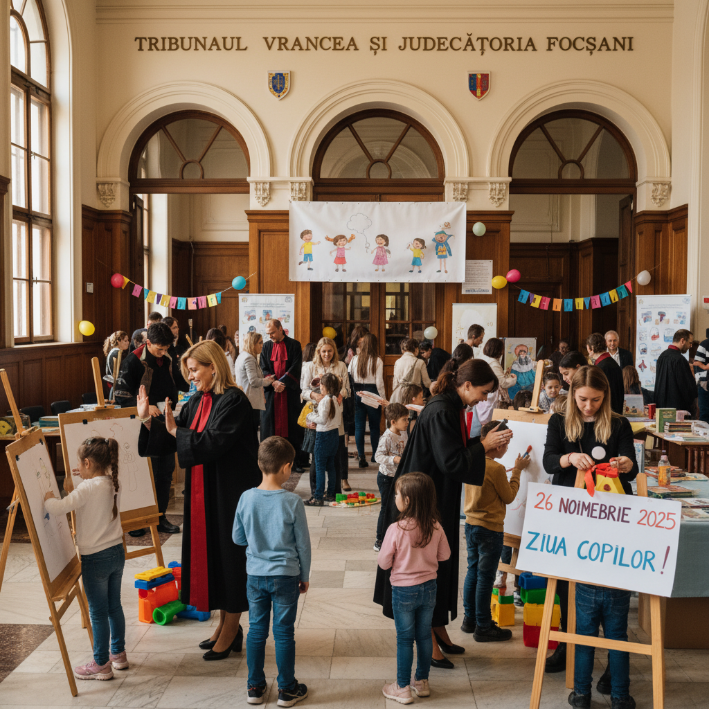 Tribunalul Vrancea și Judecătoria Focșani susțin și sprijină activ drepturile copiilor în 26 noiembrie 2025