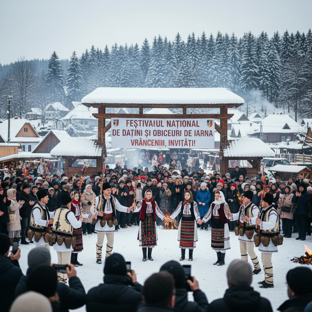 VIDEO! Vrâncenii sunt invitați să participe la Festivalul Național de Datini și Obiceiuri de Iarnă